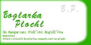 boglarka plochl business card